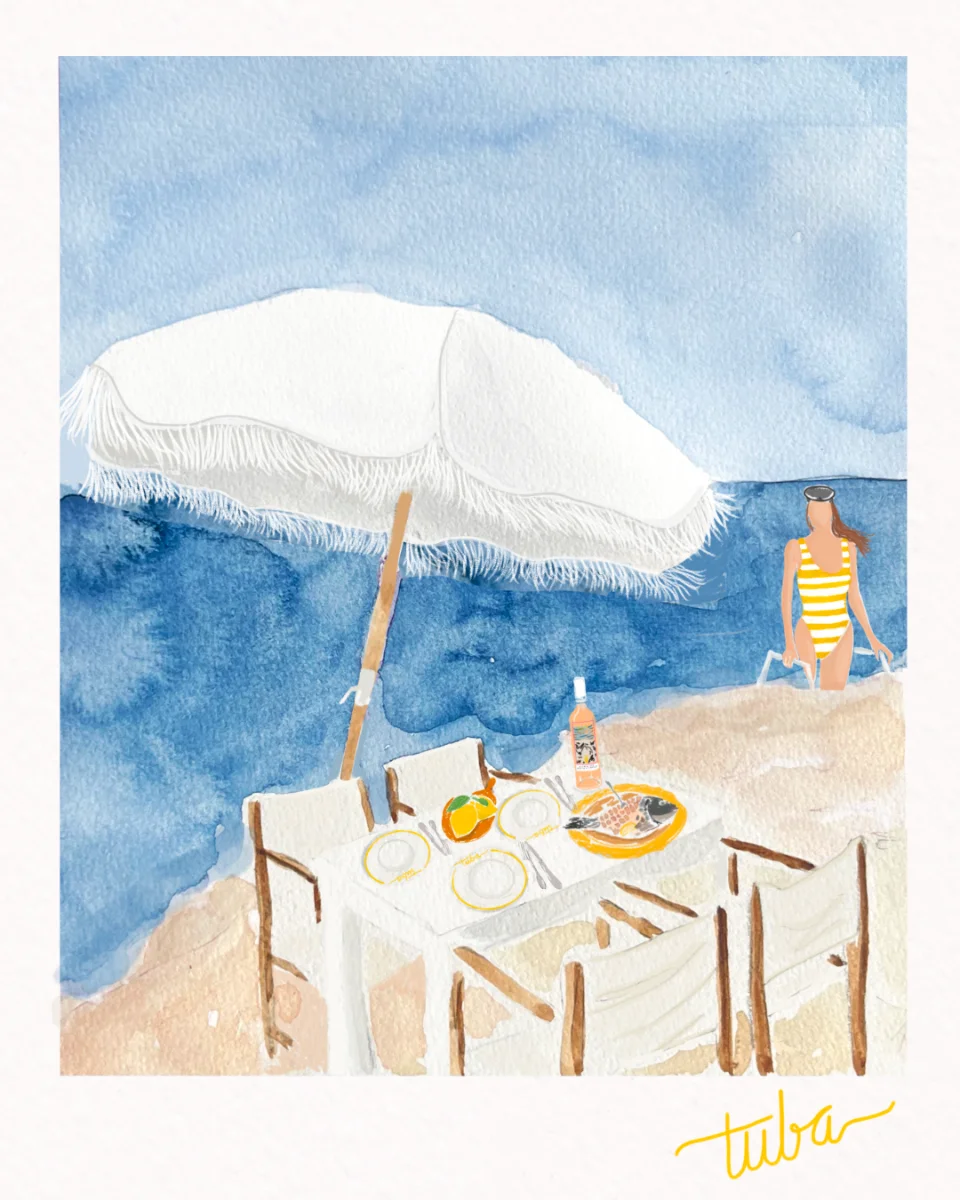 Illustration aquarelle — Le Tuba